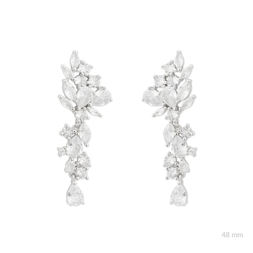 Pendientes de Plata de Ley con circonitas