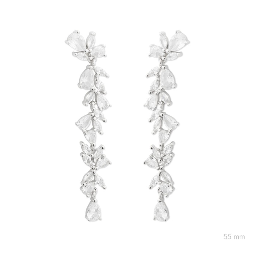 Pendientes de Plata de Ley con circonitas