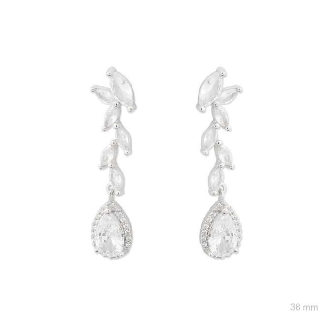 Pendientes de Plata de Ley con circonitas