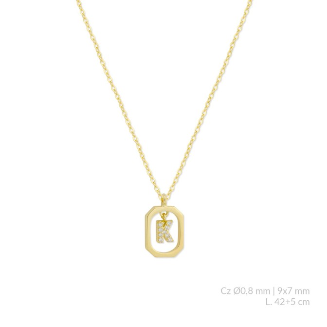 Gargantilla de Plata de Ley | K