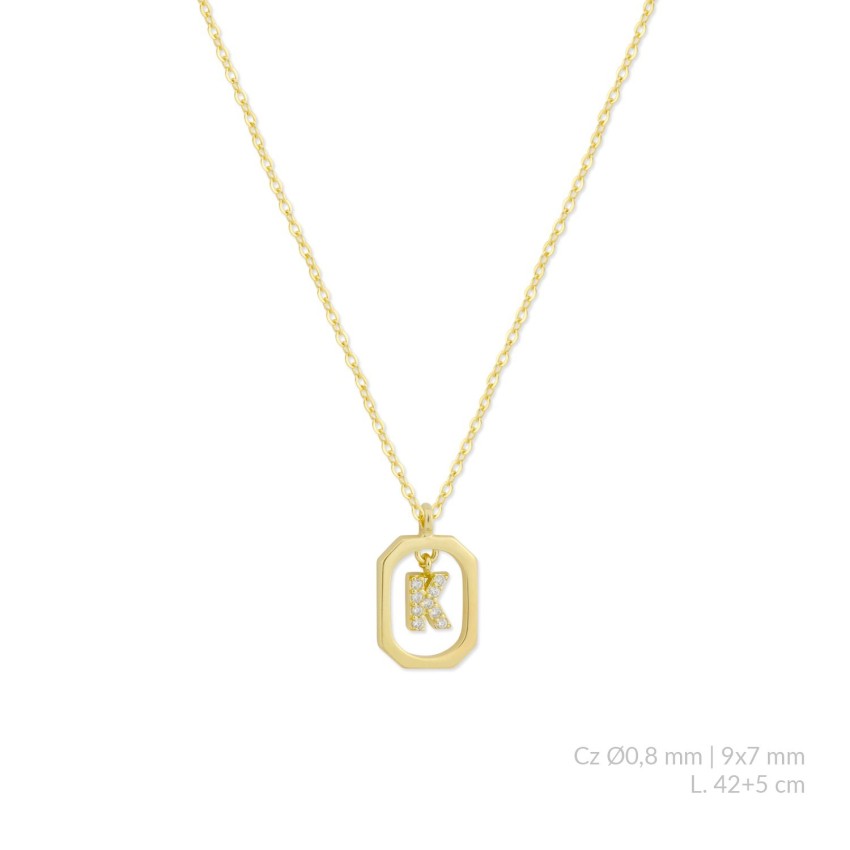 Gargantilla de Plata de Ley | K