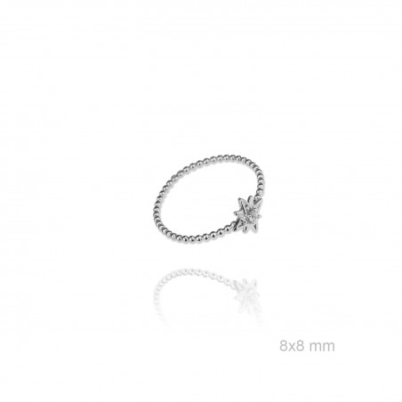 Sortija de Plata de Ley y circonita