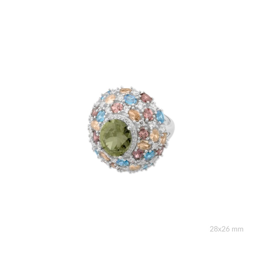 Anillo de Plata de Ley con circonitas