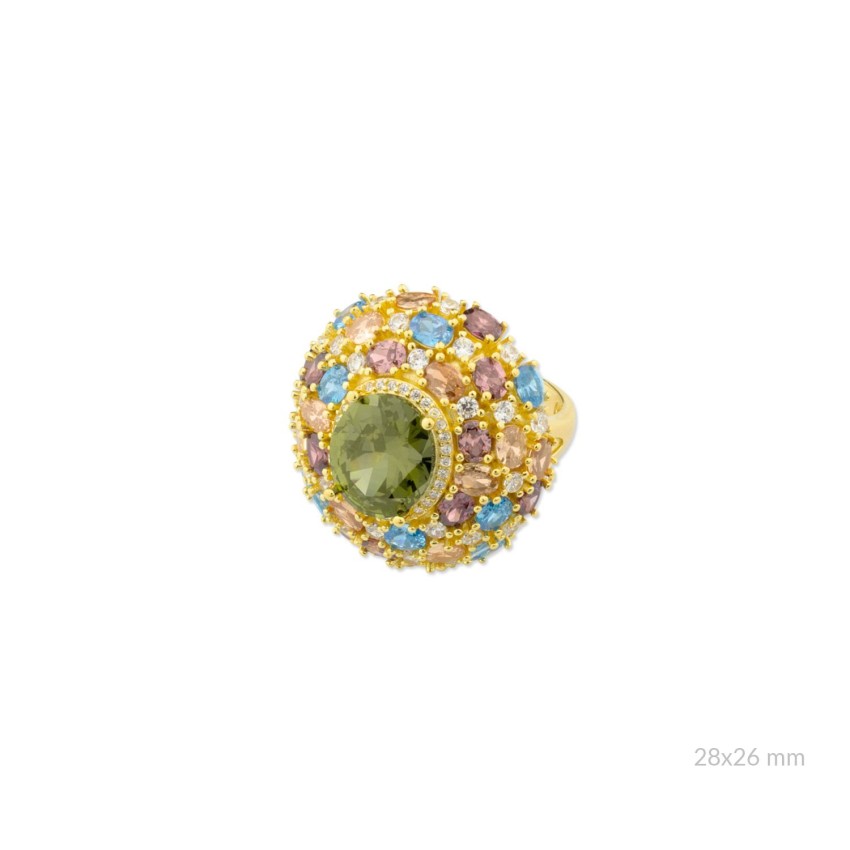 Anillo de Plata de Ley con circonitas