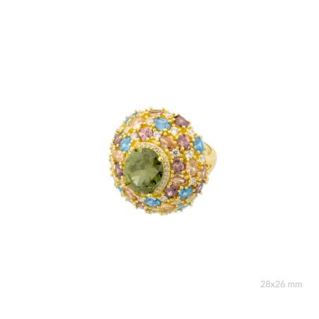 Anillo de Plata de Ley con circonitas