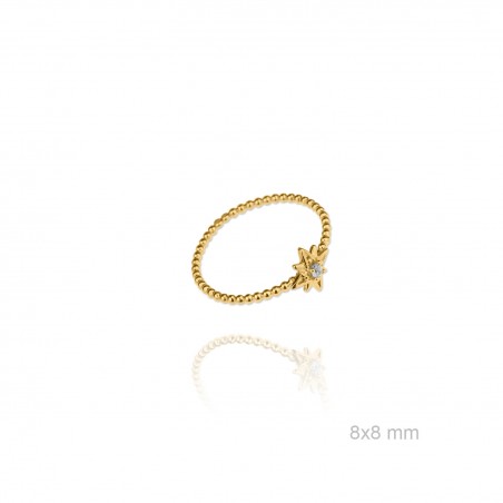 Sortija de Plata de Ley y circonita