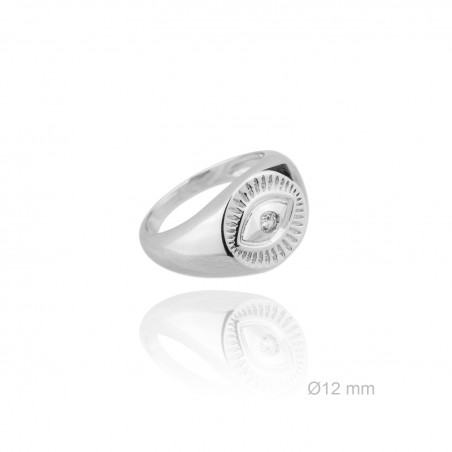 Sortija de Plata de Ley y circonita