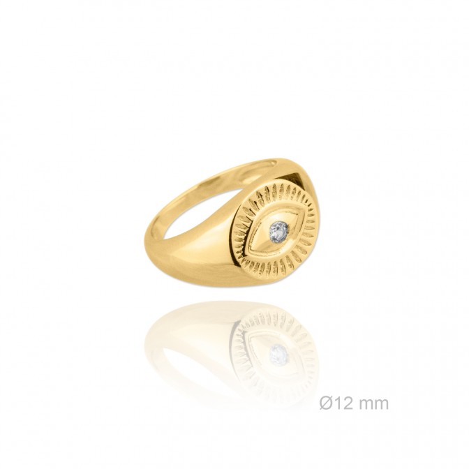 Sortija de Plata de Ley y circonita