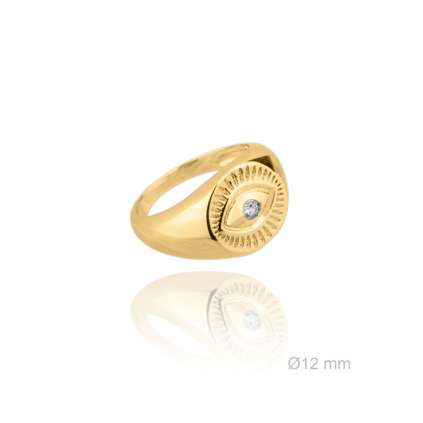 Sortija de Plata de Ley y circonita