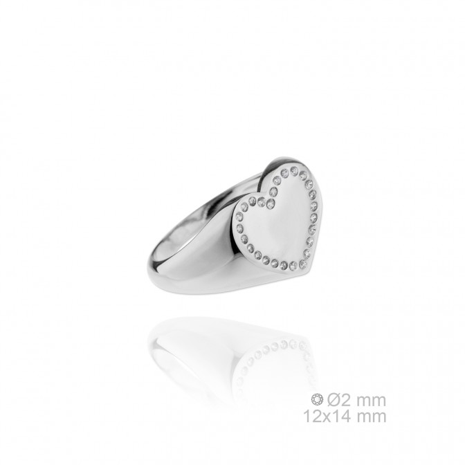 Sortija de Plata de Ley y circonita