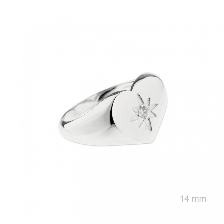 Sortija de Plata de Ley y circonita