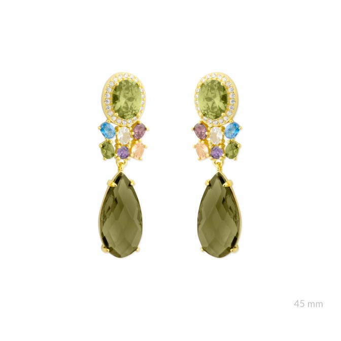 Pendientes de Plata de Ley con circonitas