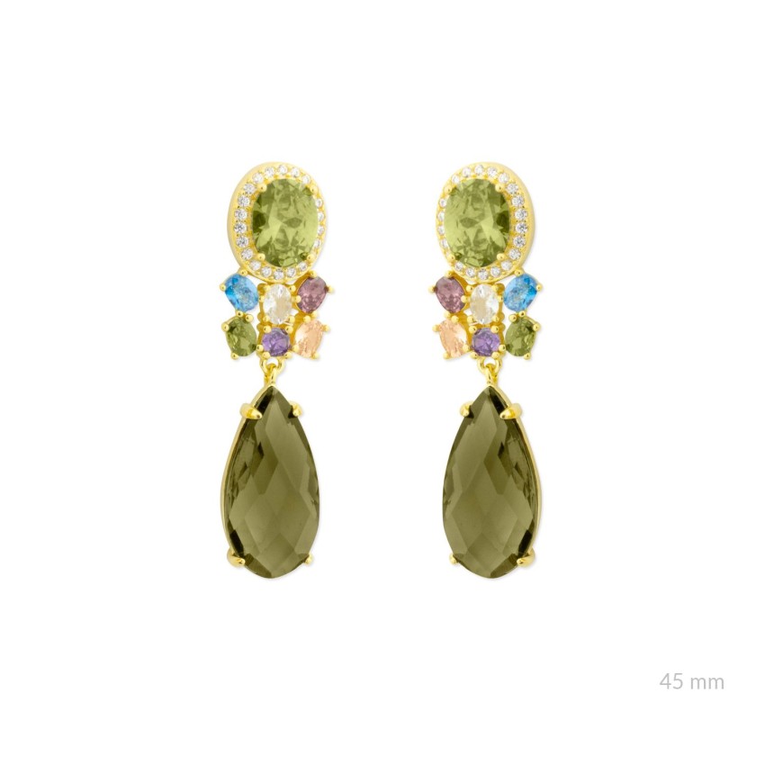 Pendientes de Plata de Ley con circonitas