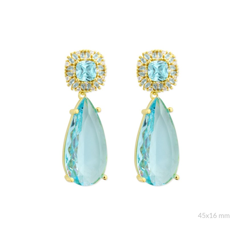 Pendientes de Plata de Ley con circonitas