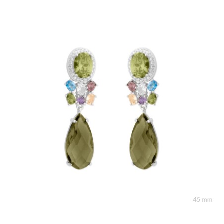 Pendientes de Plata de Ley con circonitas