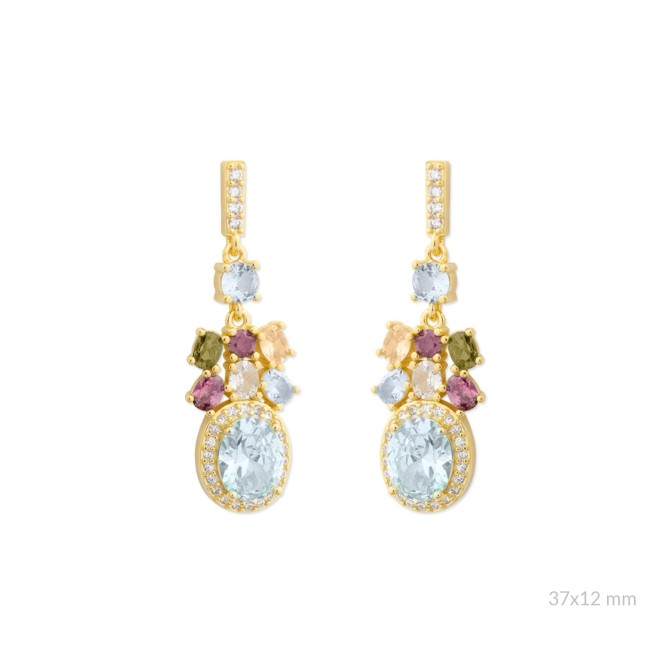 Pendientes de Plata de Ley con circonitas