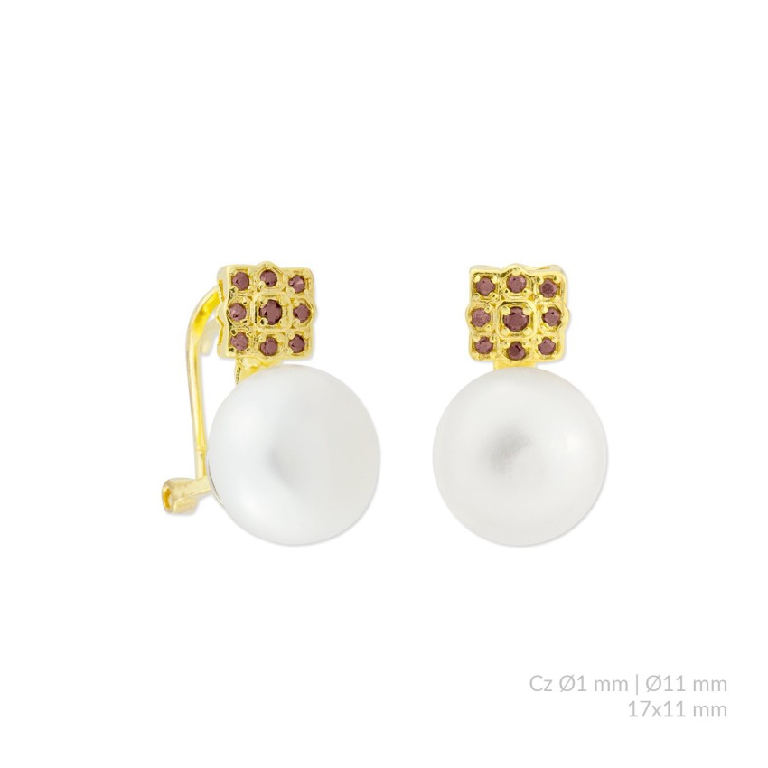 Pendientes de Plata de Ley con circonitas