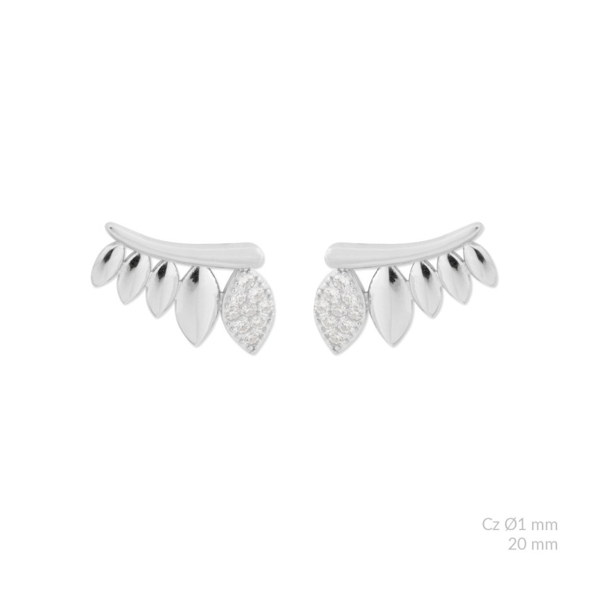 Pendientes de Plata de Ley con circonitas