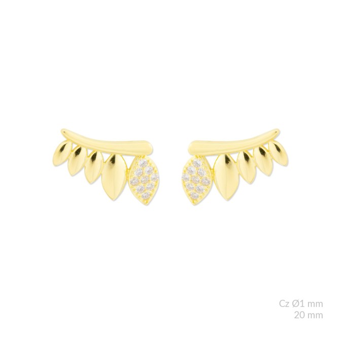 Pendientes de Plata de Ley con circonitas