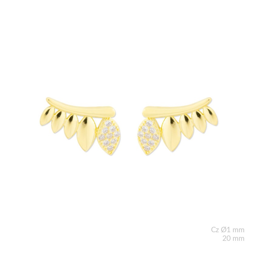 Pendientes de Plata de Ley con circonitas