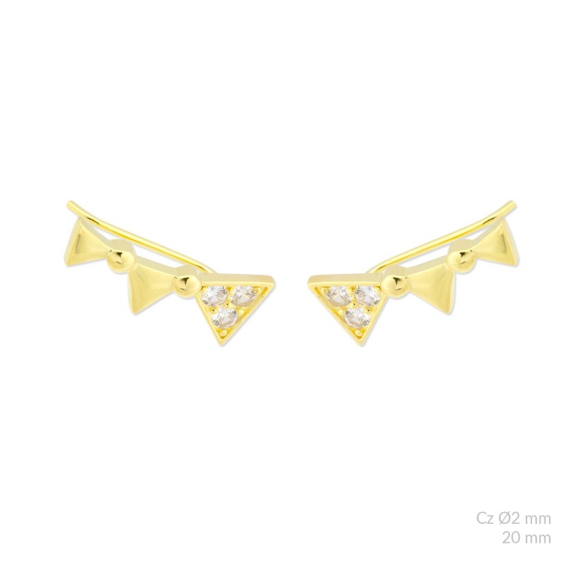 Pendientes de Plata de Ley con circonitas