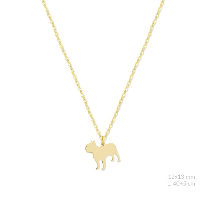 Gargantilla de Plata de Ley | Bulldog Francés