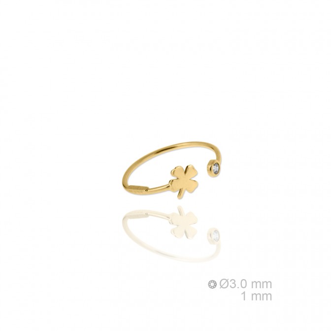 Sortija de Plata de Ley y circonita