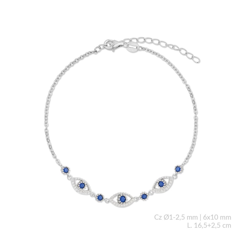 Pulsera de Plata de Ley con circonitas