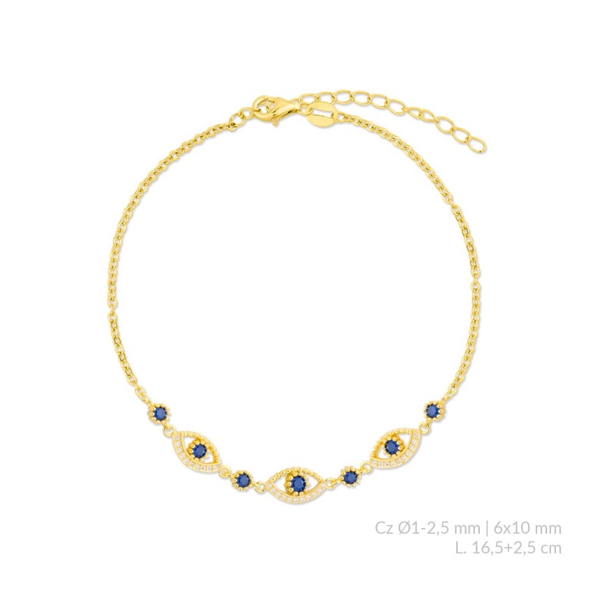 Pulsera de Plata de Ley con circonitas