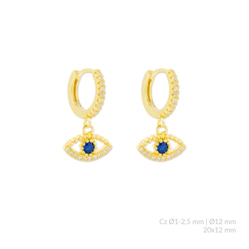 Pendientes de Plata de Ley con circonitas