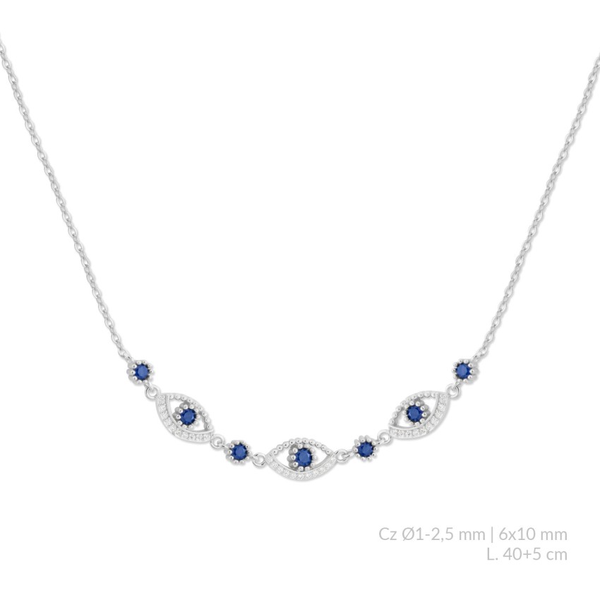 Gargantilla de Plata de Ley con circonitas