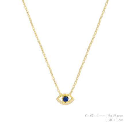 Gargantilla de Plata de Ley con circonitas