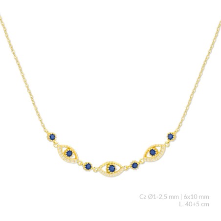 Gargantilla de Plata de Ley con circonitas