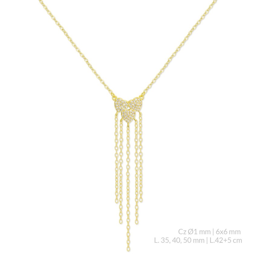 Gargantilla de Plata de Ley con circonitas