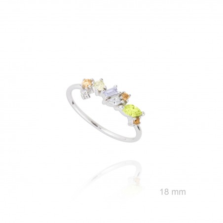 Sortija de Plata de Ley y circonita