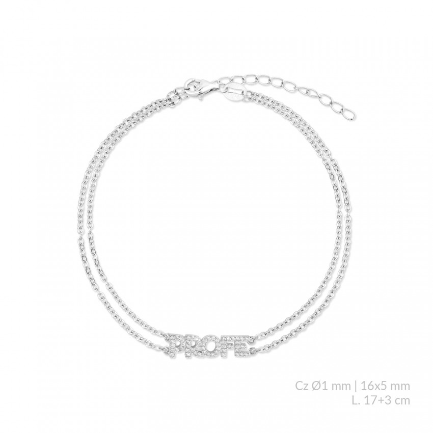 Pulsera de Plata de Ley con circonitas