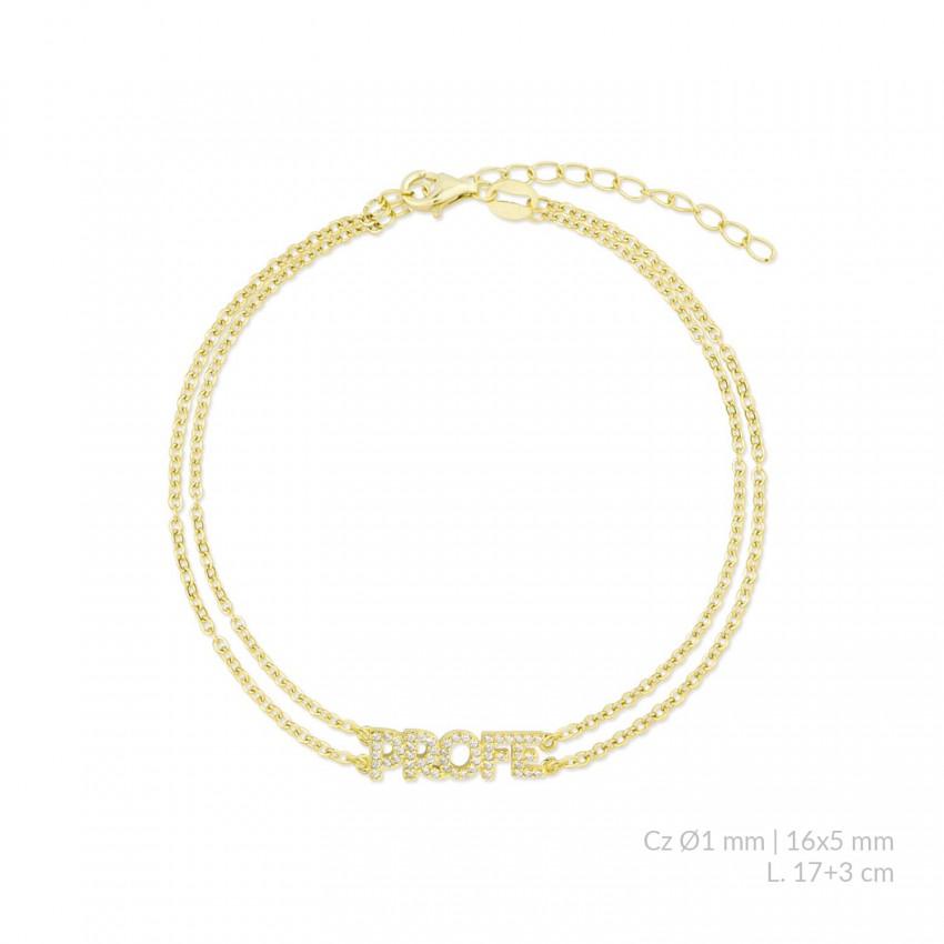 Pulsera de Plata de Ley con circonitas