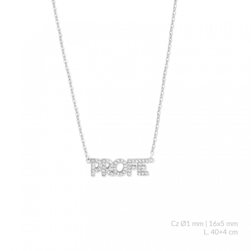 Gargantilla de Plata de Ley con circonitas