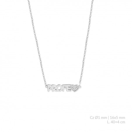 Gargantilla de Plata de Ley con circonitas