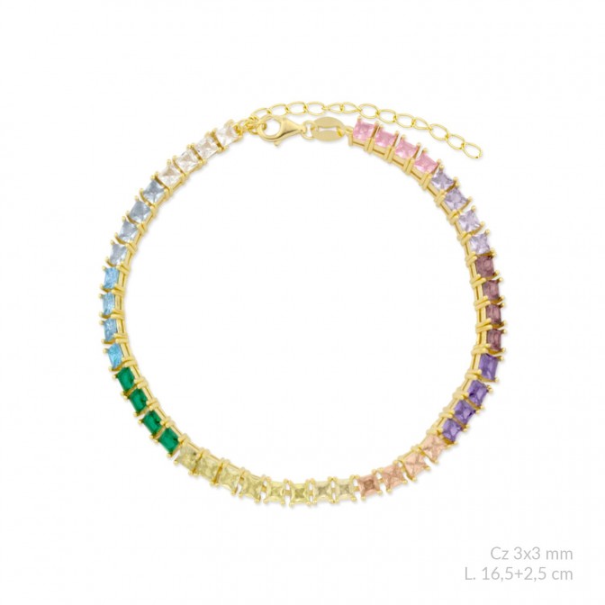 Pulsera de Plata de Ley con circonitas