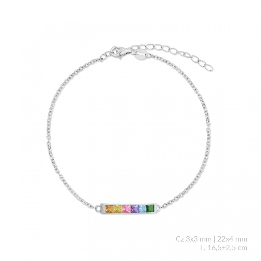 Pulsera de Plata de Ley con circonitas