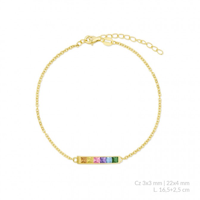 Pulsera de Plata de Ley con circonitas