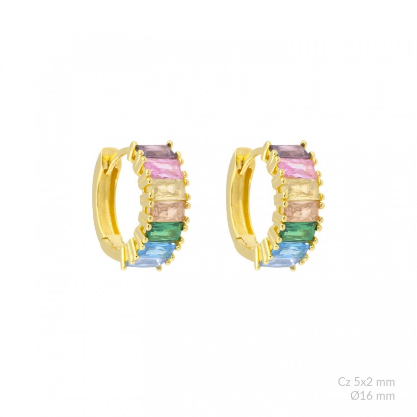 Pendientes de Plata de Ley con circonitas