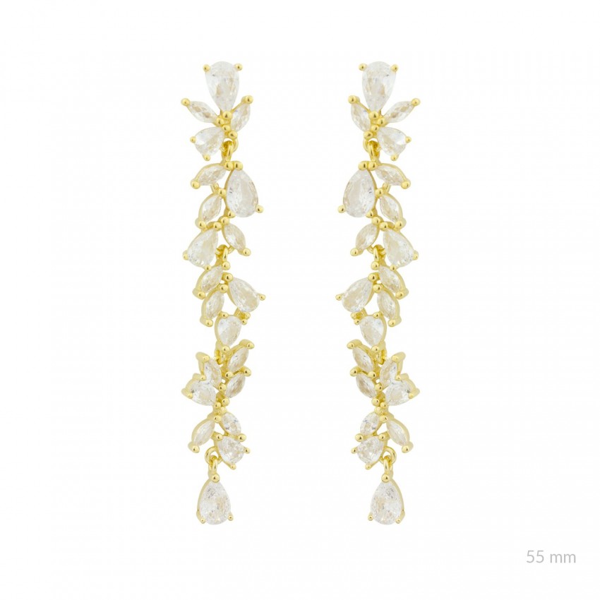 Pendientes de Plata de Ley con circonitas