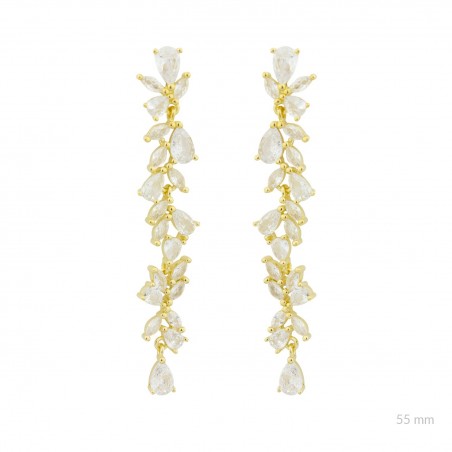 Pendientes de Plata de Ley con circonitas