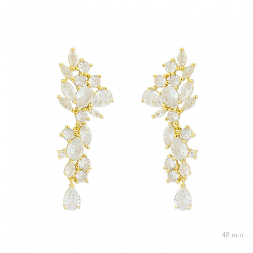 Pendientes de Plata de Ley con circonitas