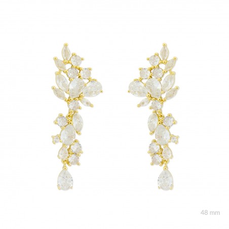 Pendientes de Plata de Ley con circonitas