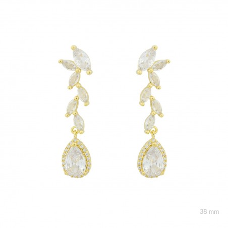 Pendientes de Plata de Ley con circonitas