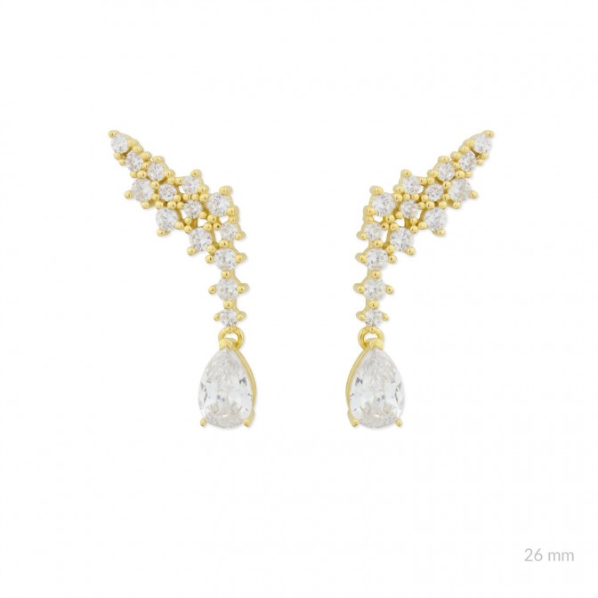 Pendientes de Plata de Ley con circonitas