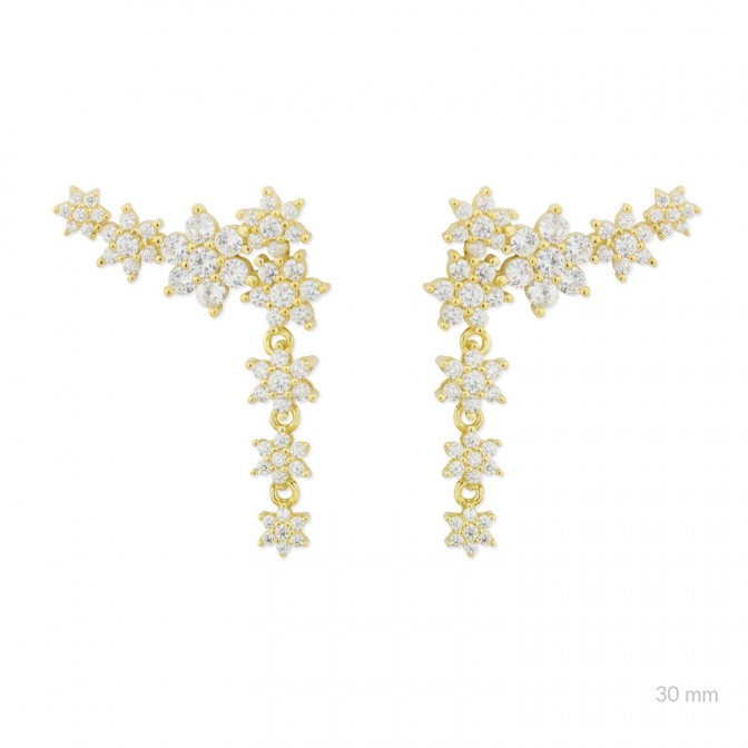 Pendientes de Plata de Ley con circonitas